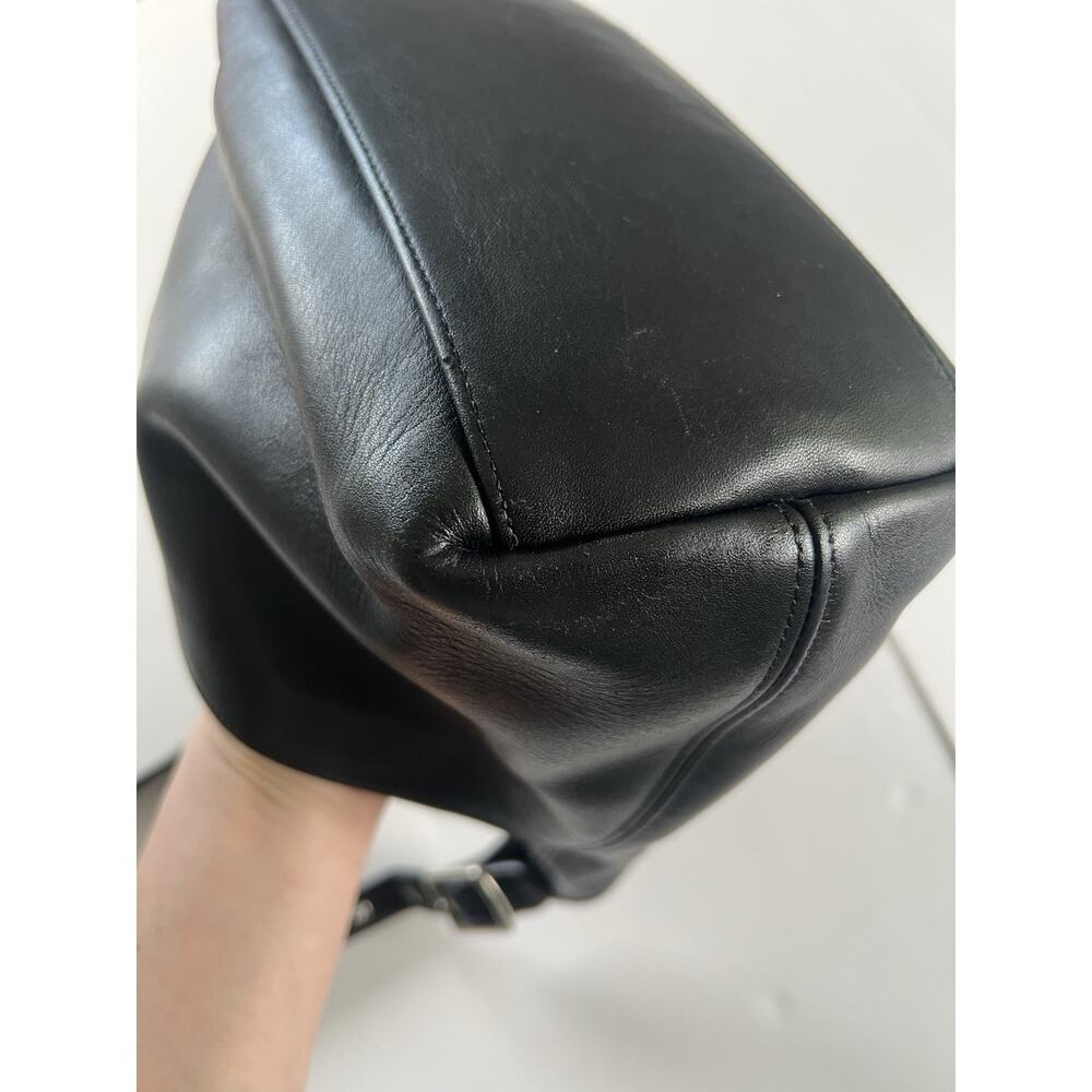 COACH Vintage Legacy Hobo 9058 Black Leather Shoulder Bag Silver Nickel USA Y2K - Picture 7 of 15